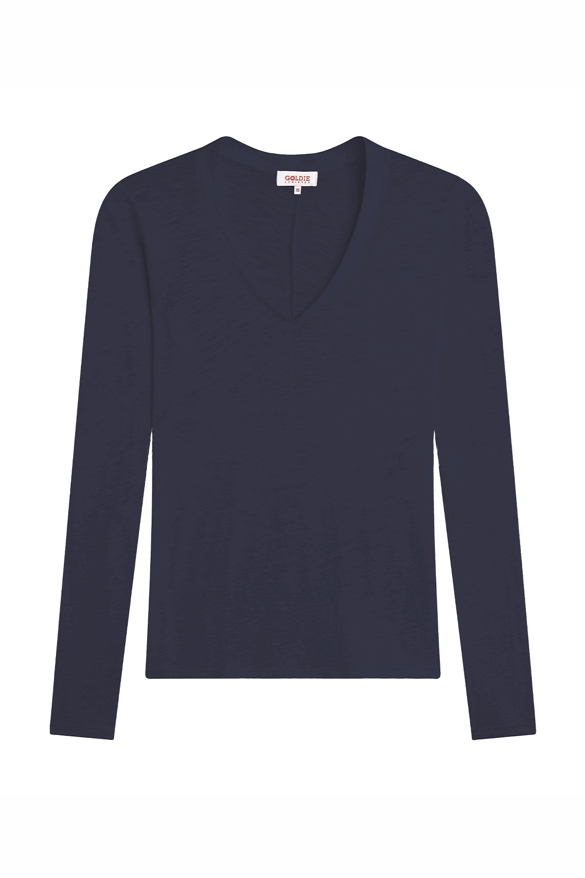 Serenity Long Sleeve V Neck Tee - Goldie LeWinter #color_navy