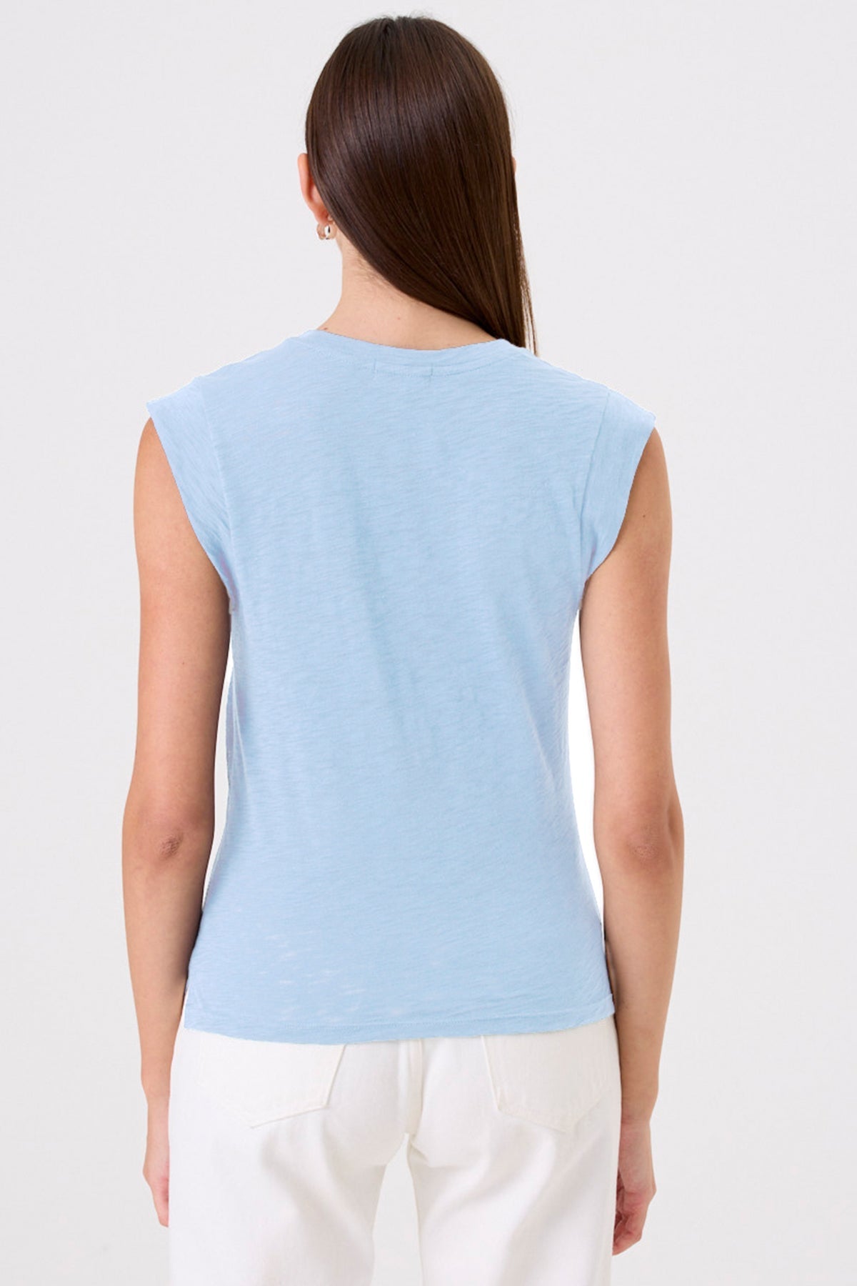 Signature Slub Cap Sleeve Tee - Goldie LeWinter #color_bluebell - limited edition