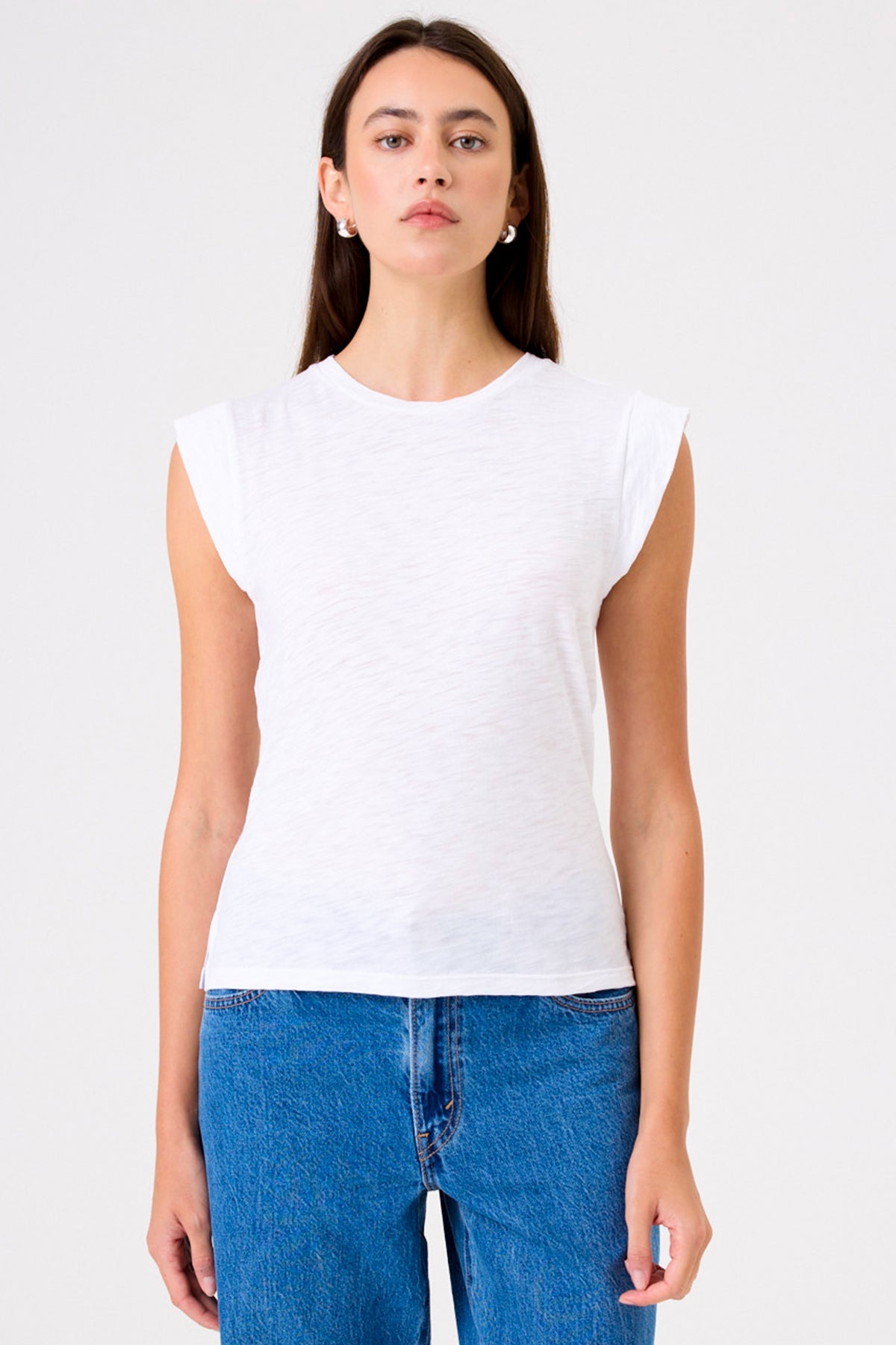 Signature Slub Cap Sleeve Tee - Goldie LeWinter