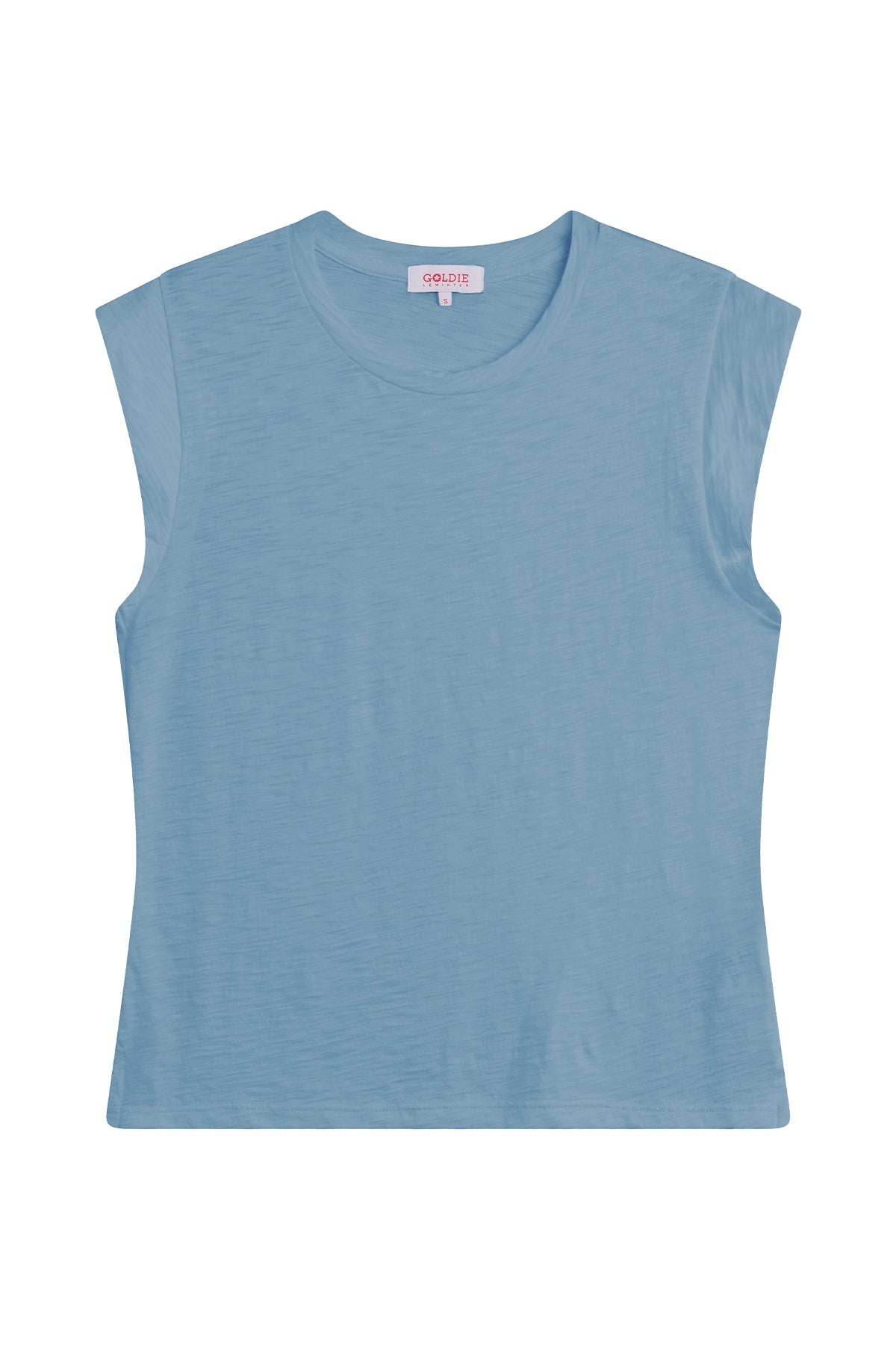 Signature Slub Cap Sleeve Tee - Goldie LeWinter #color_faded denim - limited edition