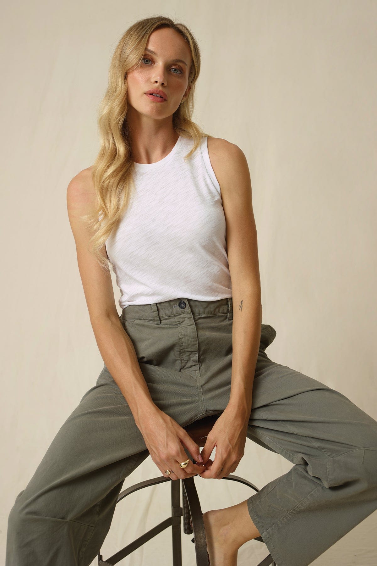 Signature Slub Crew Tank - Goldie LeWinter