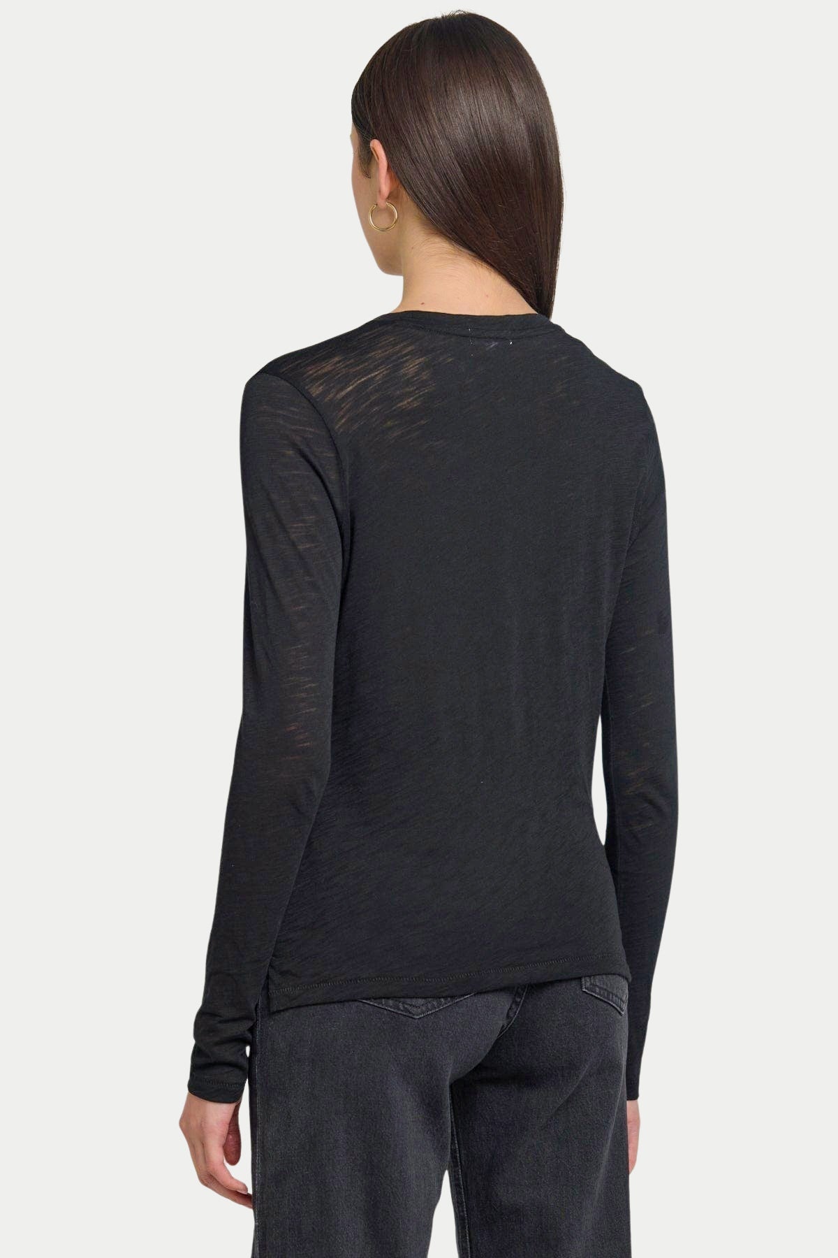 Signature Slub Long Sleeve Boy Tee - Goldie LeWinter #color_black