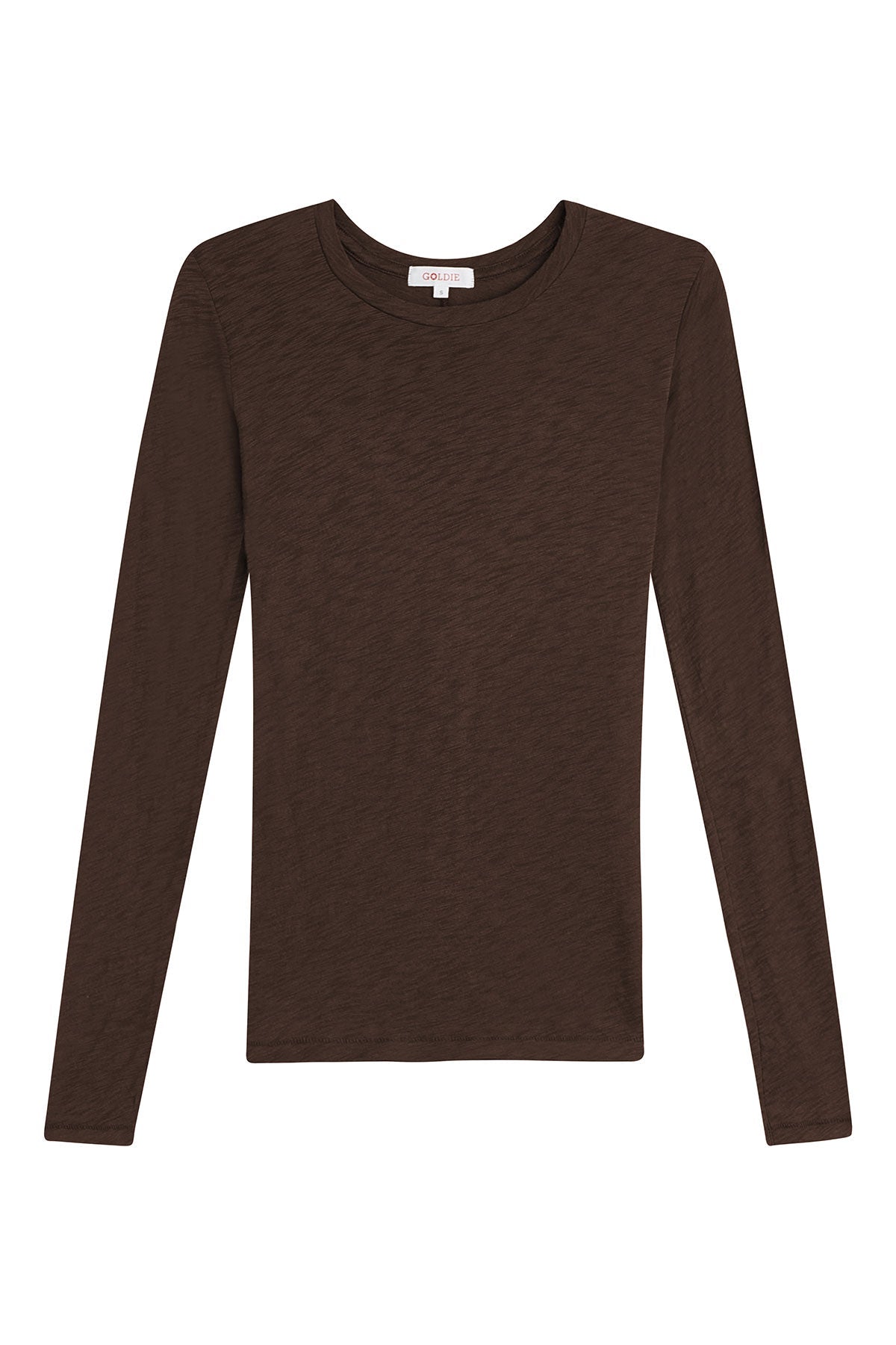 Signature Slub Long Sleeve Tee - Goldie LeWinter #color_coffee - limited edition