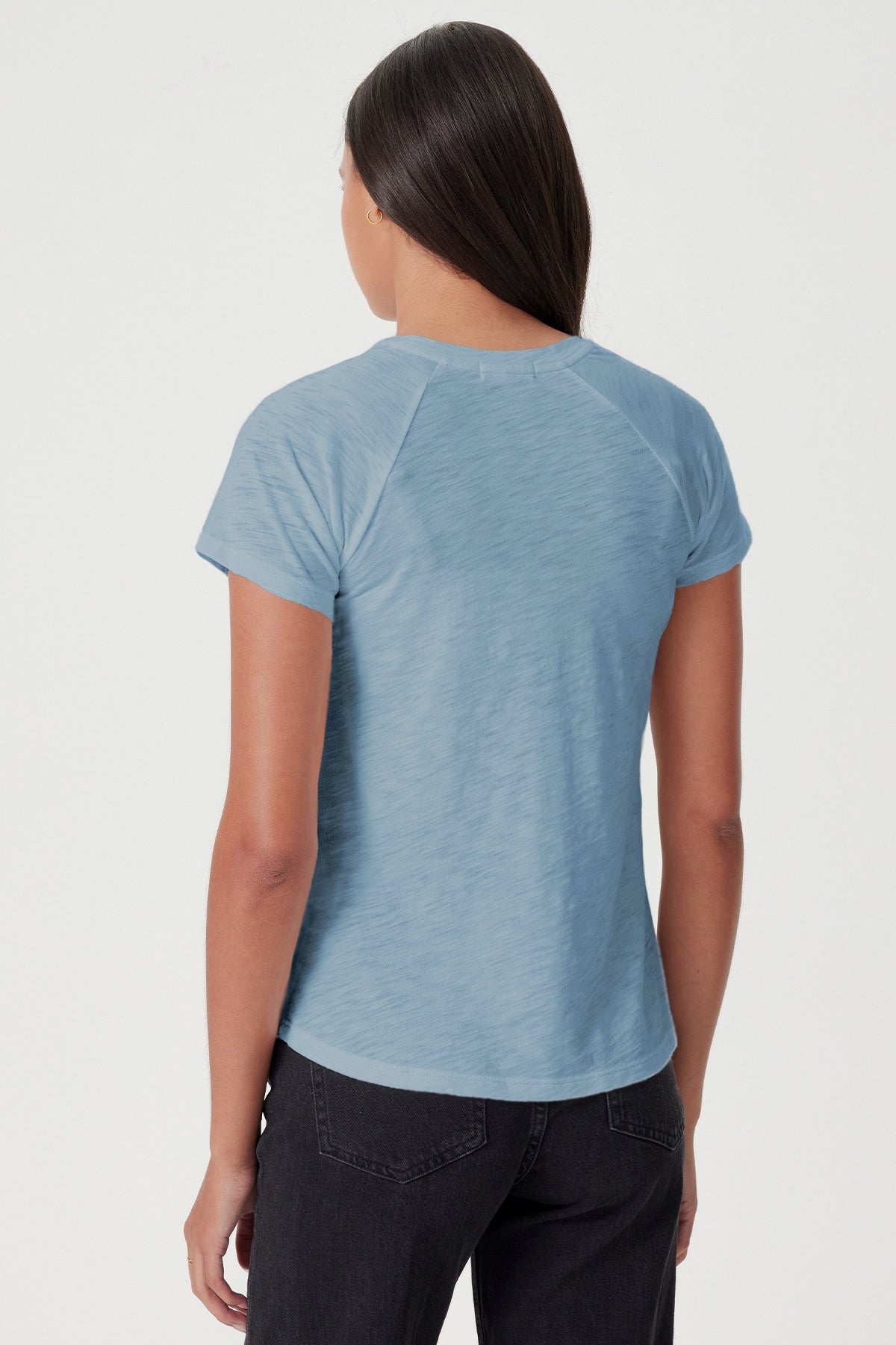 Signature Slub Raglan Tee - Goldie LeWinter #color_faded denim - limited edition