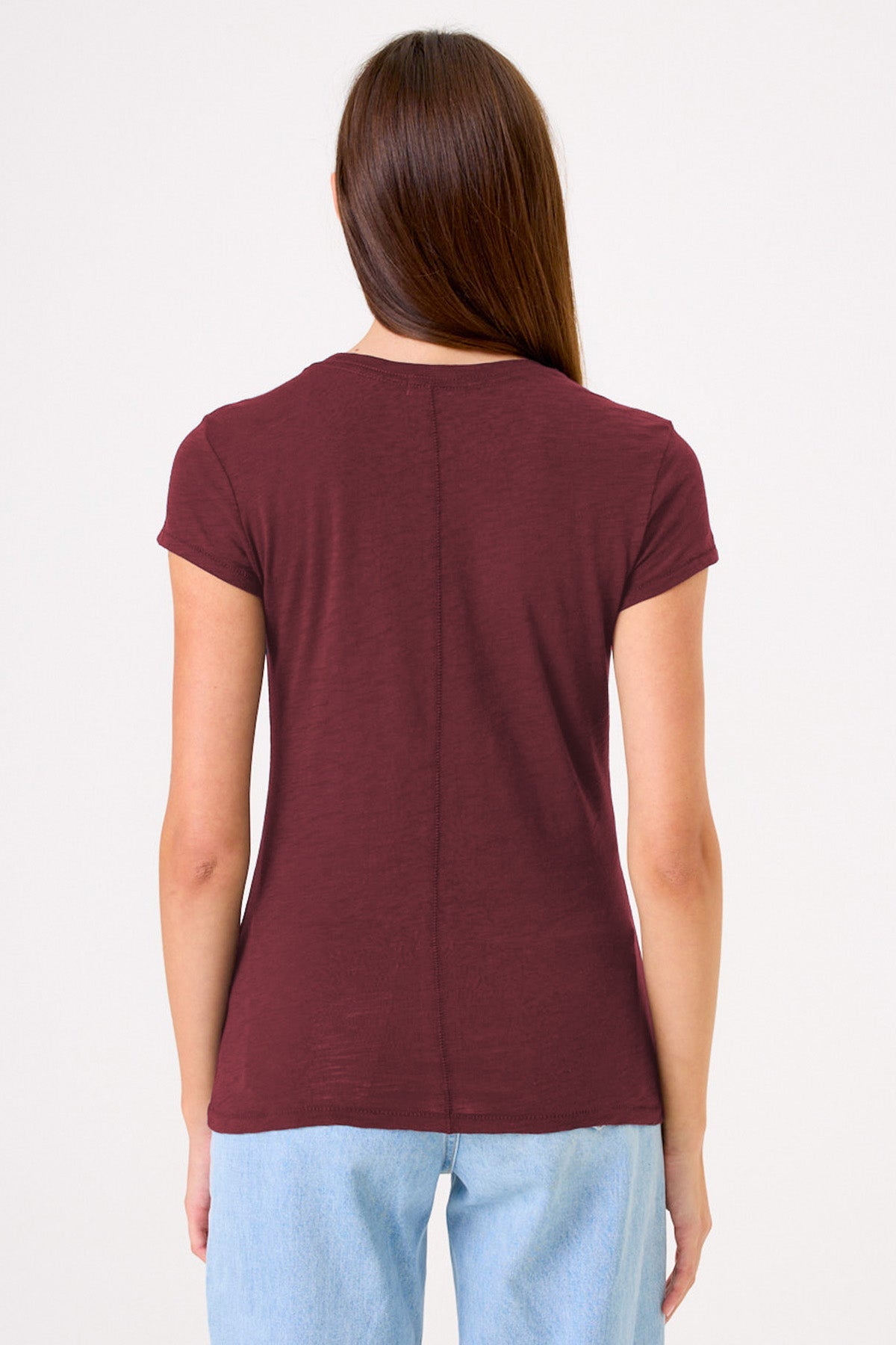 Signature Slub Tee - Goldie LeWinter #color_bordeaux - limited edition