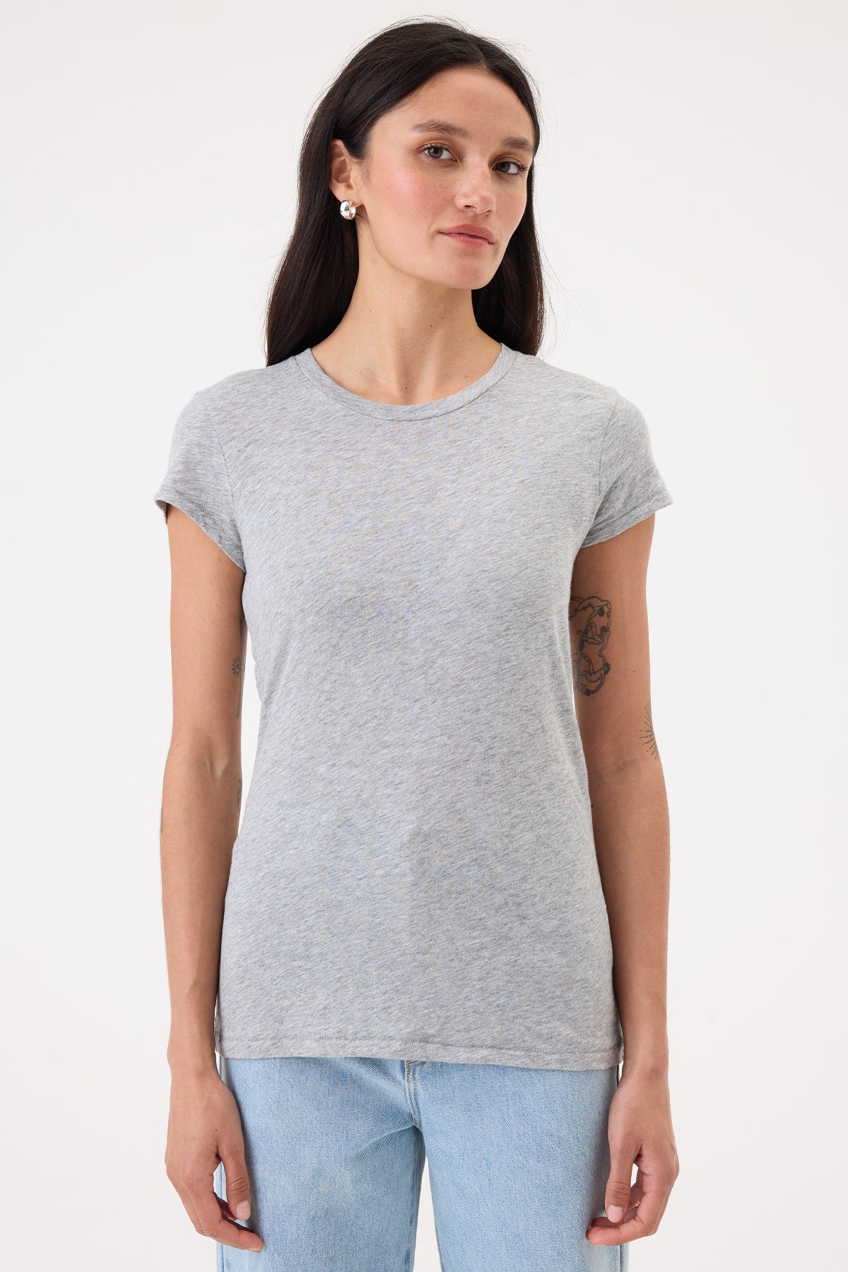Signature Slub Tee - Goldie LeWinter #color_gray heather