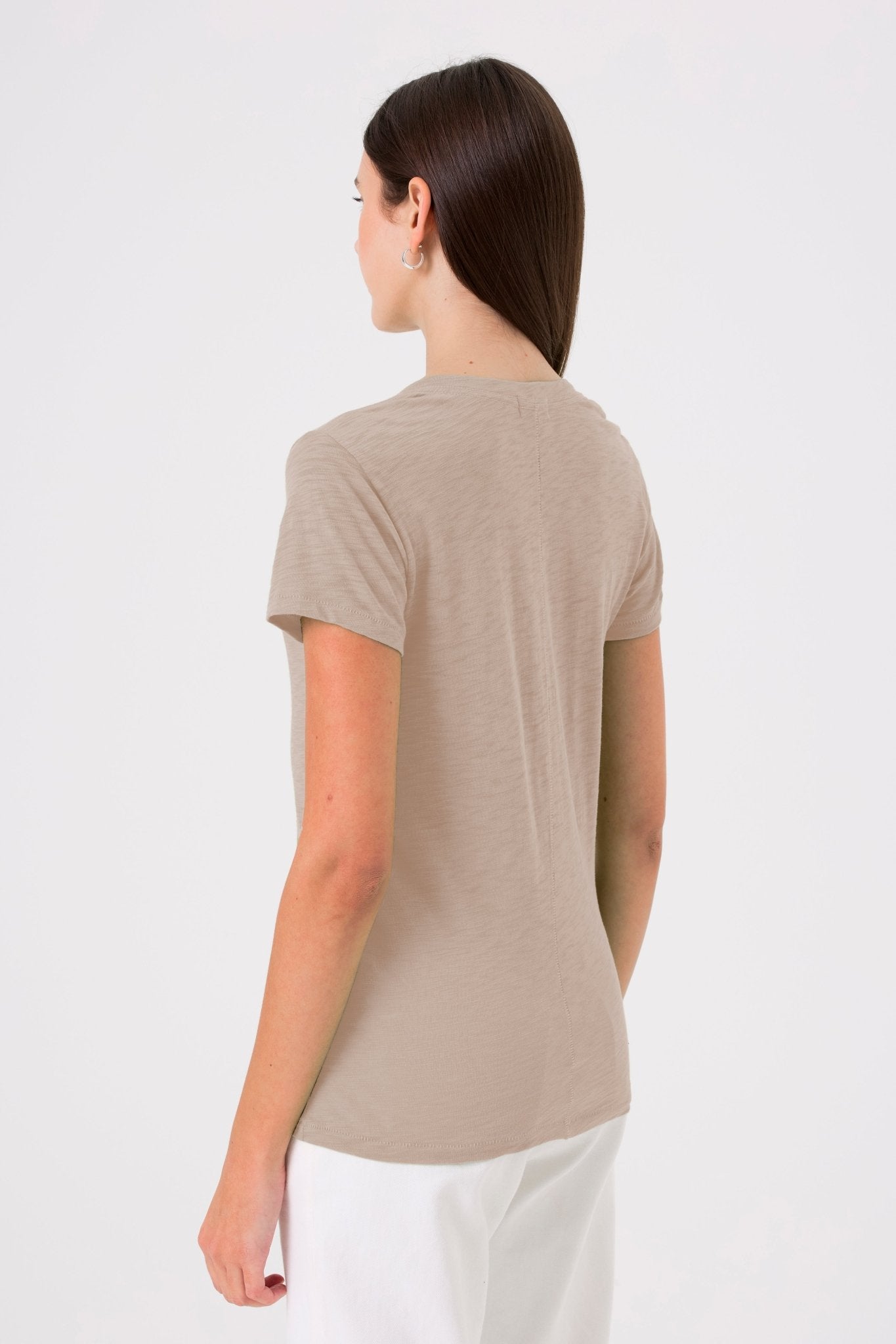 Signature Slub V Neck Tee - Goldie LeWinter