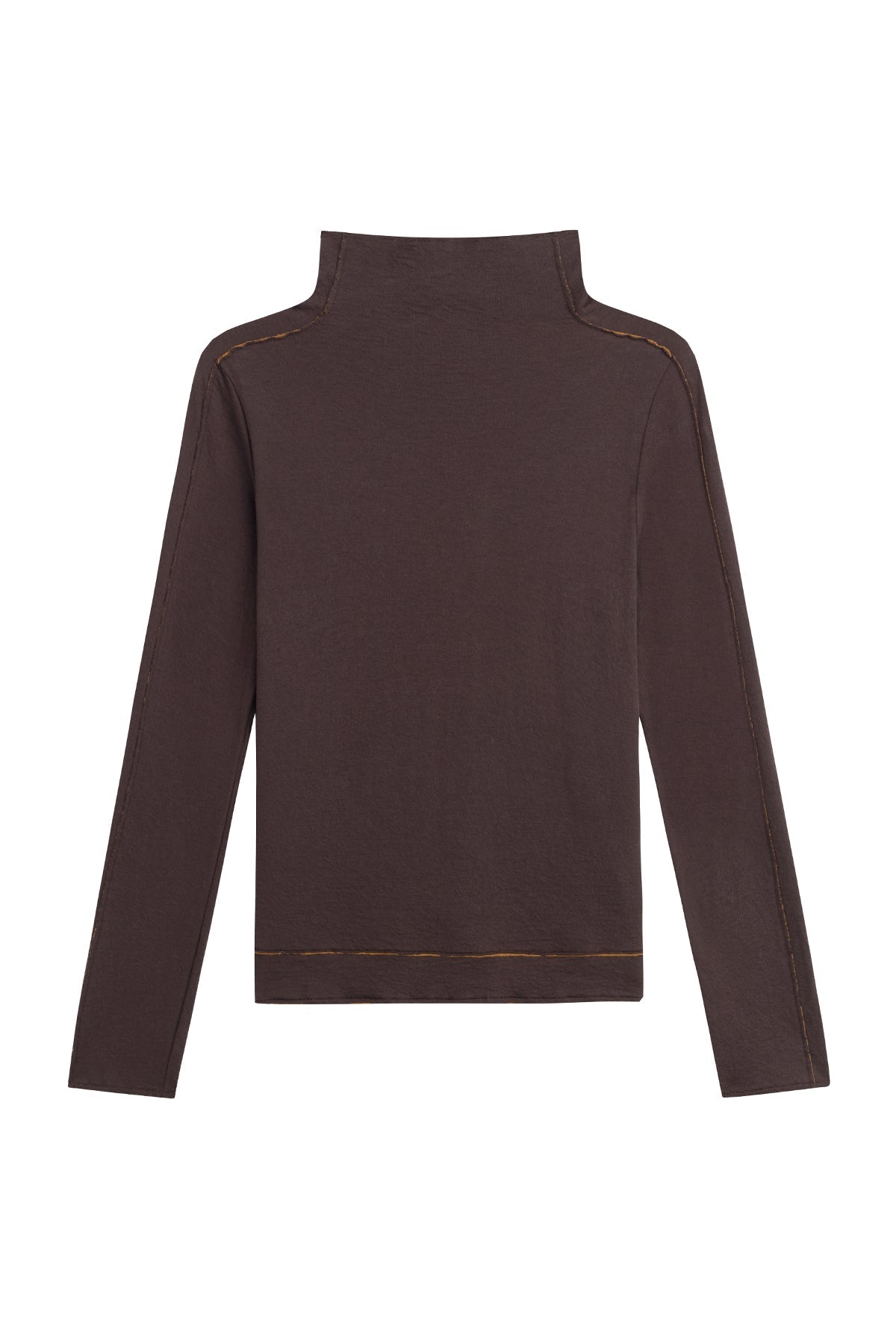 Stella Funnel Neck Pullover - Goldie LeWinter #color_coffee / bronze
