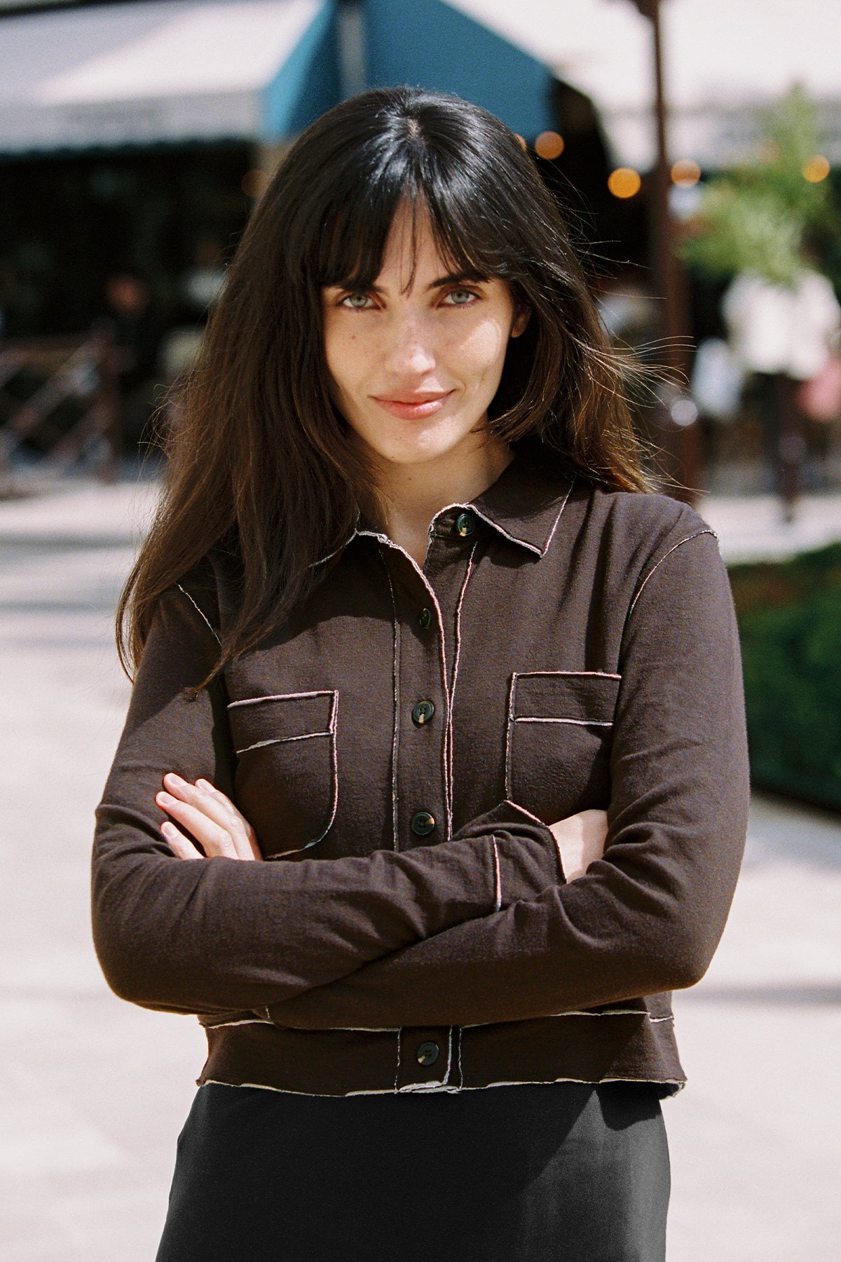 Stella Jacket - Goldie LeWinter #color_coffee / gray heather
