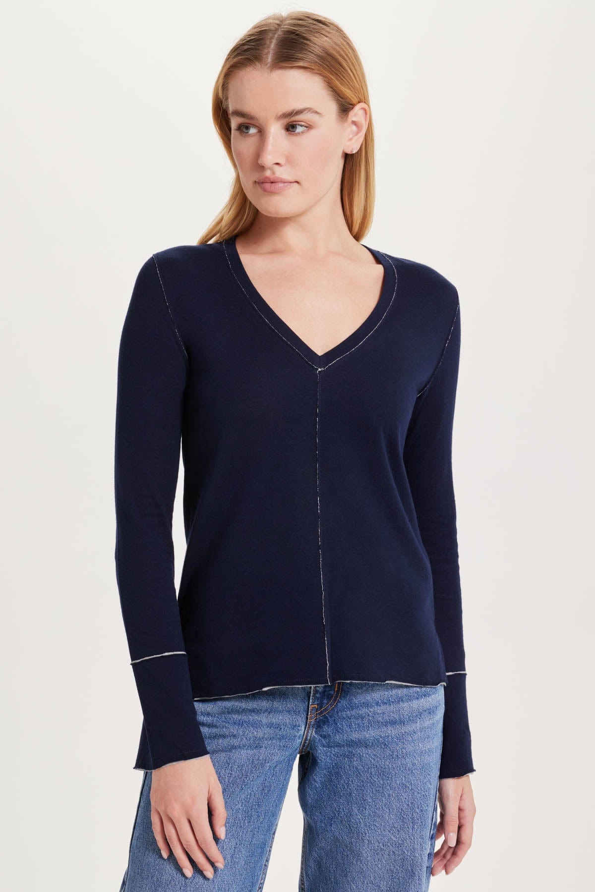 Stella V Neck Pullover - Goldie LeWinter