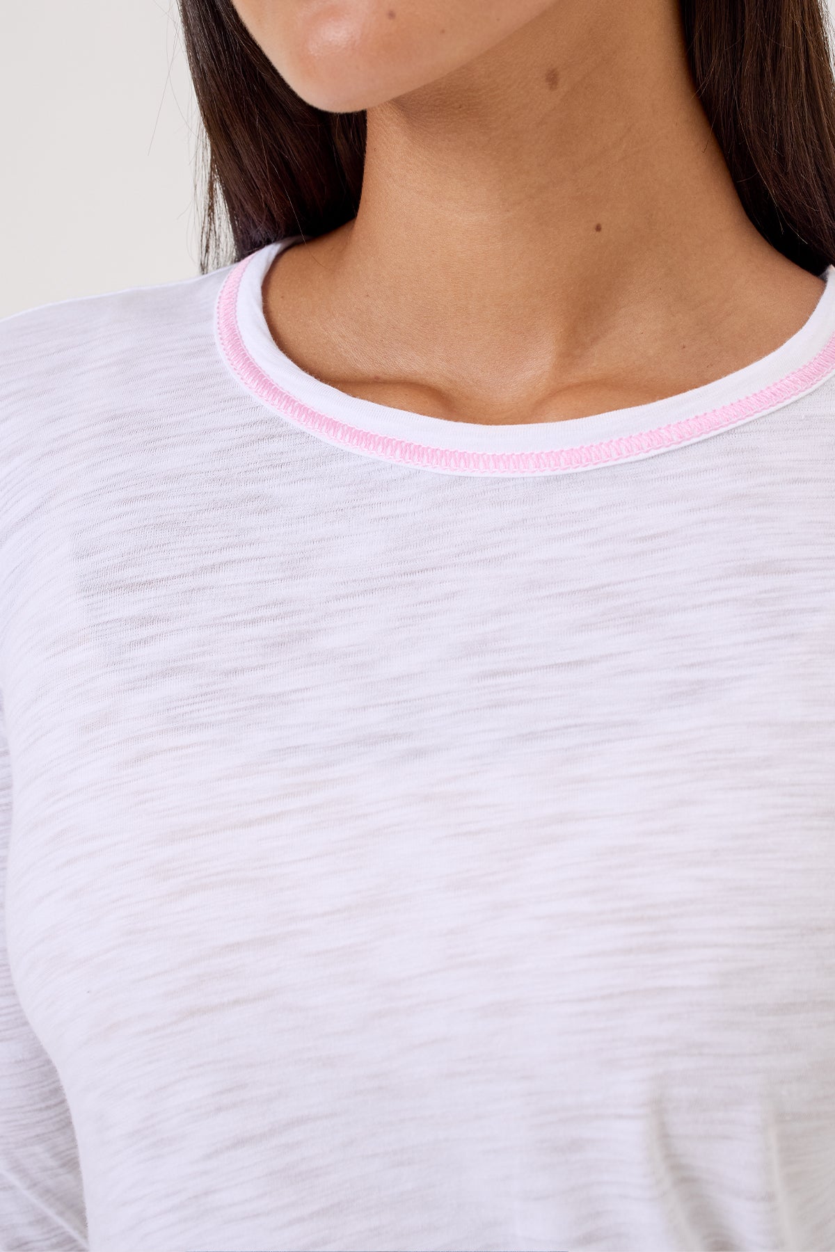 Stitch Tipped Long Sleeve Ringer Tee