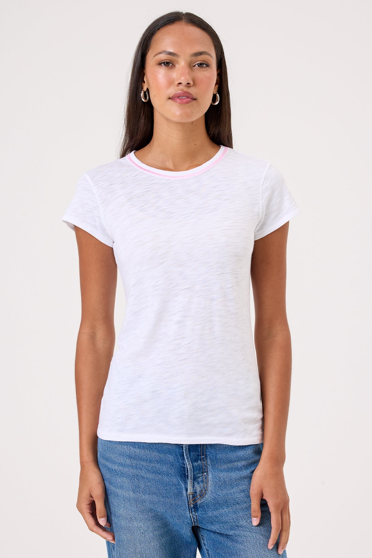 Stitch Tipped Ringer Tee