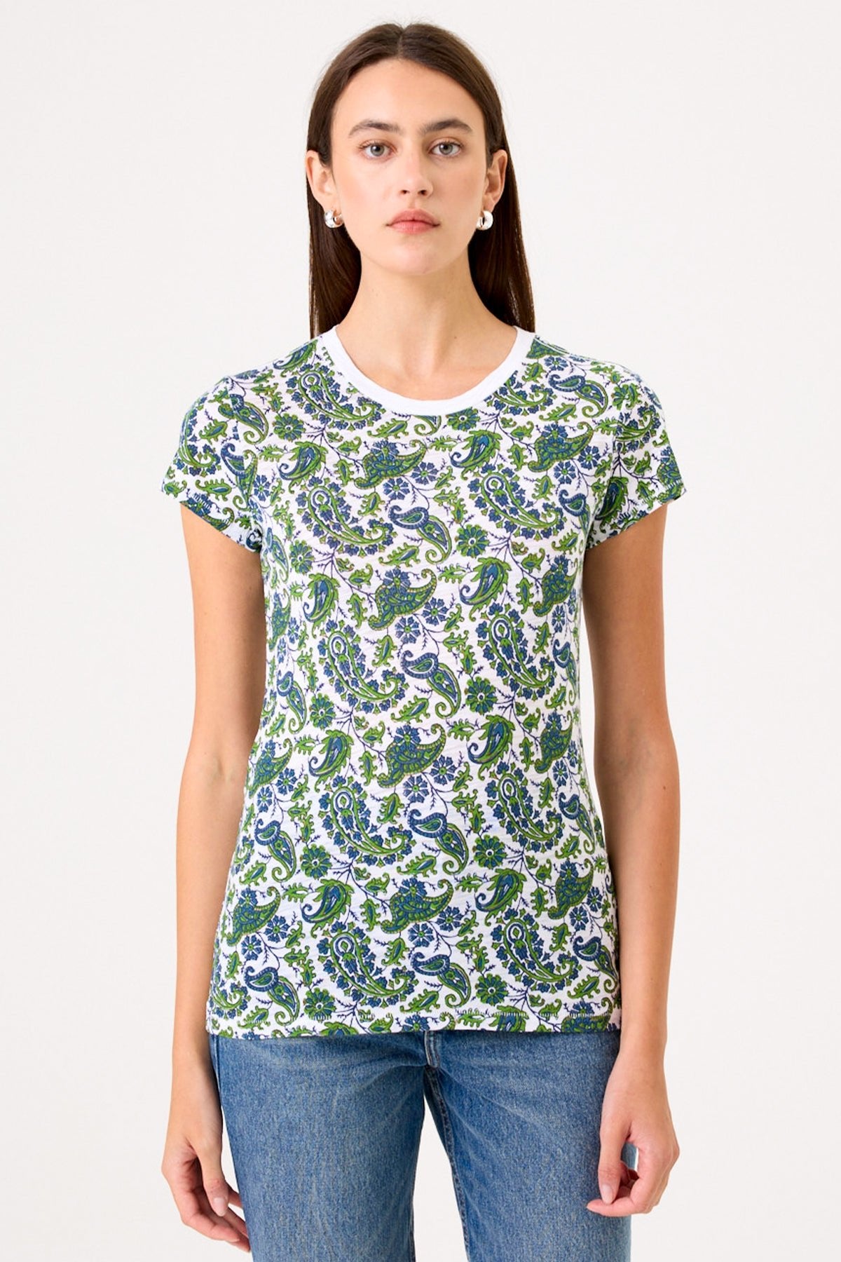 Summer Paisley Ringer Tee-  Goldie LeWinter #color_multi