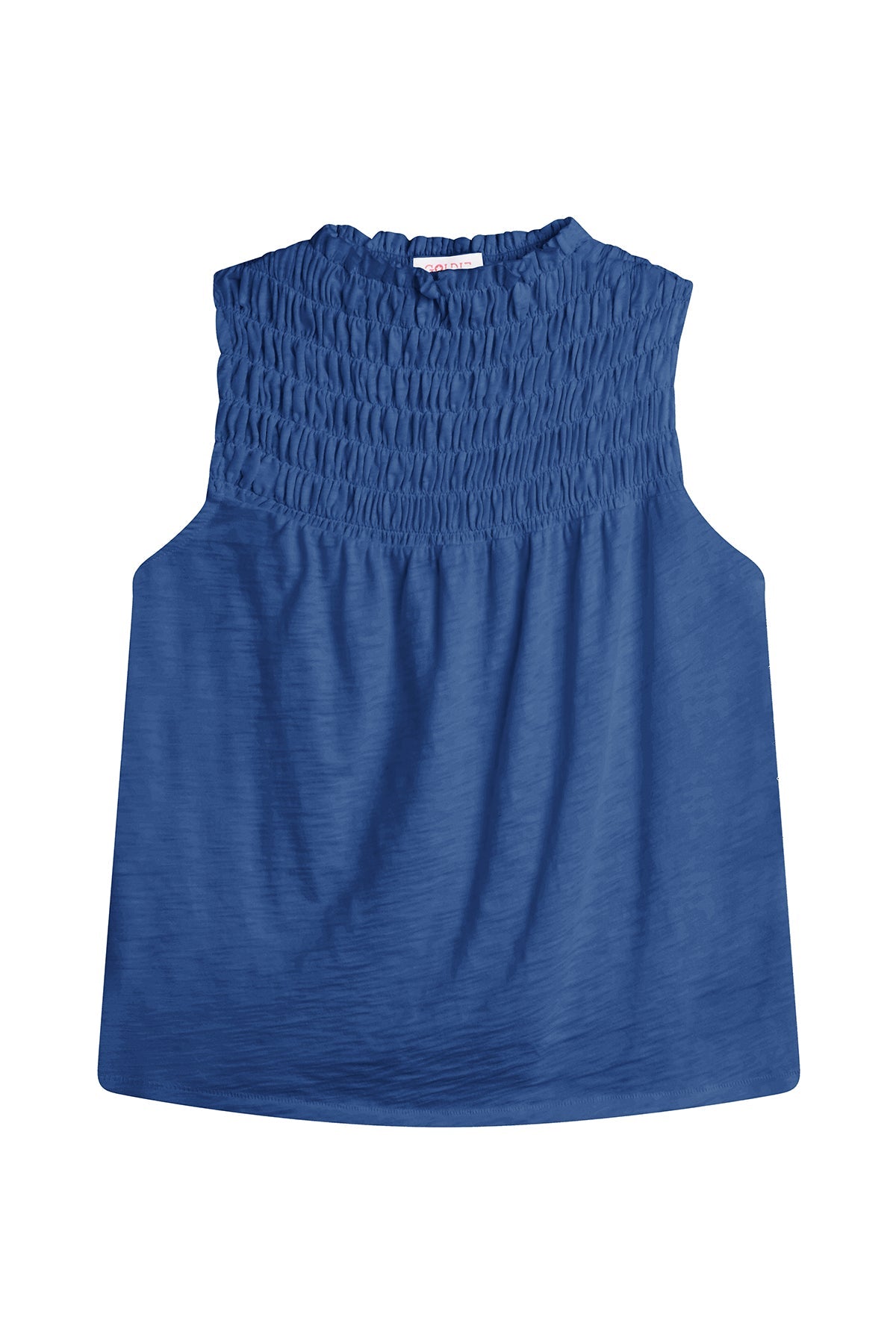 Tori Smocked Shell - Goldie LeWinter #color_denim - limited edition