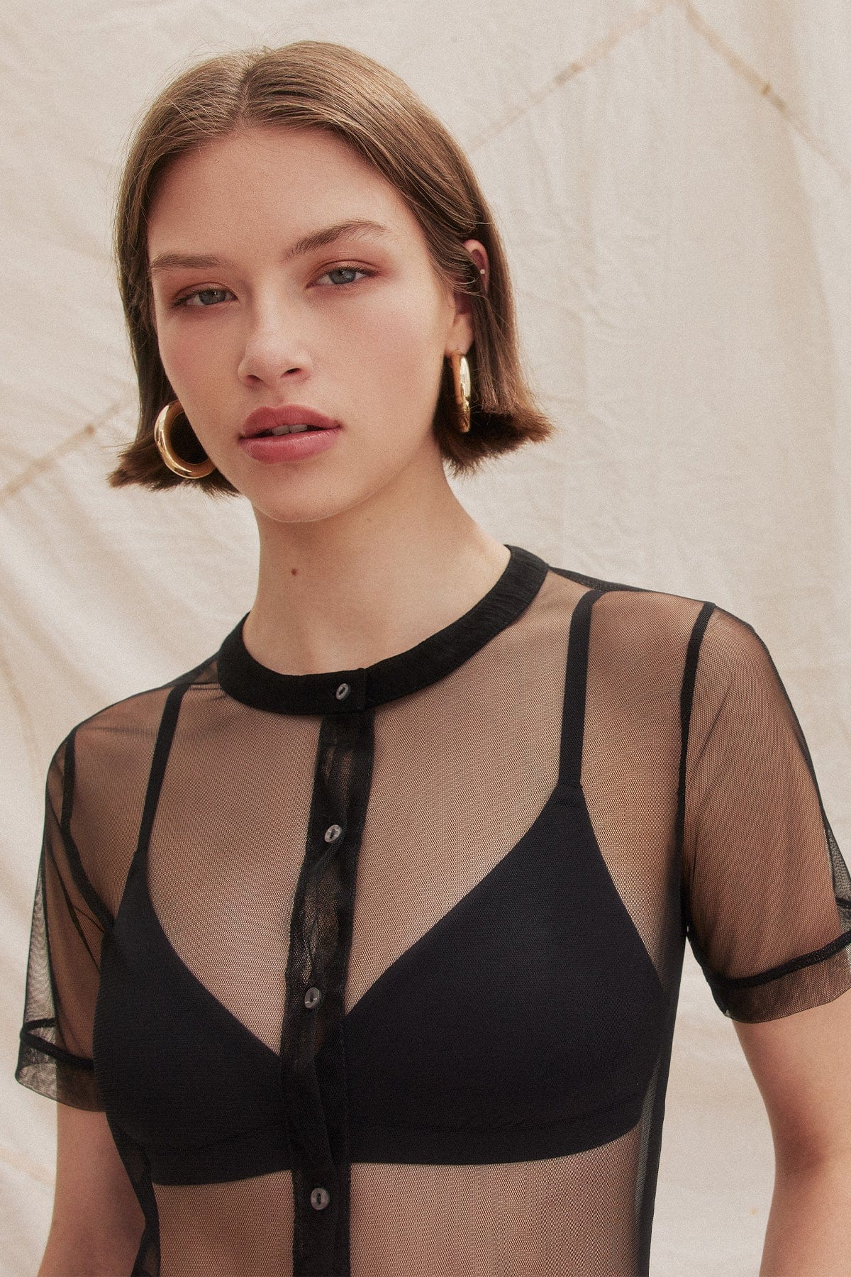 Tulle Crop Shirt - Goldie LeWinter
