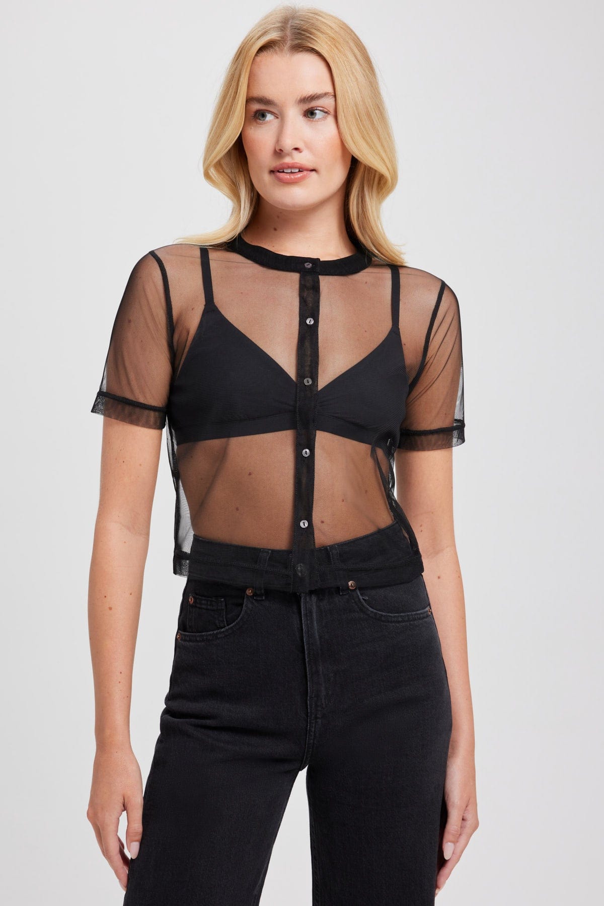 Tulle Crop Shirt - Goldie LeWinter