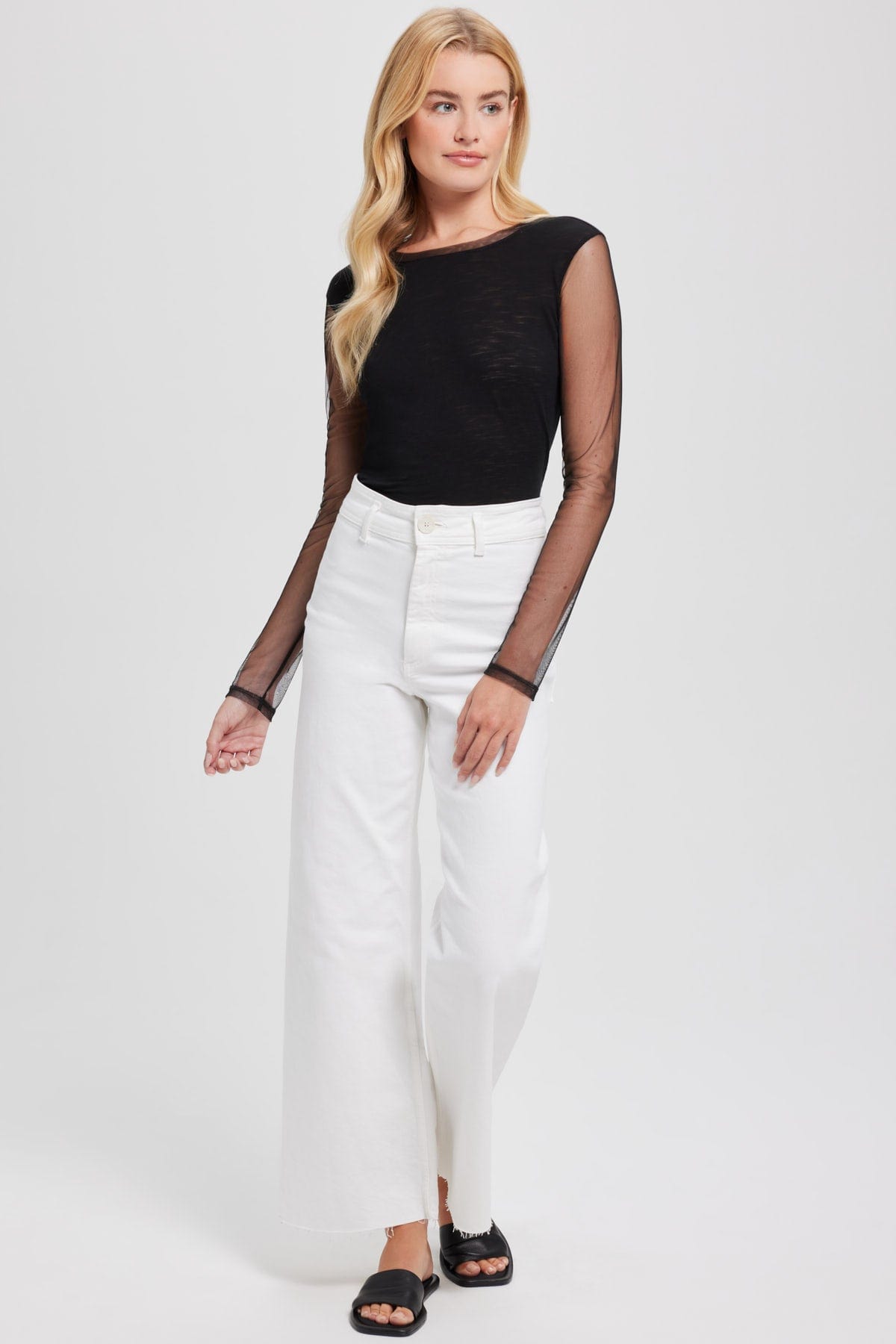 Tulle Long Sleeve Tee - Goldie LeWinter