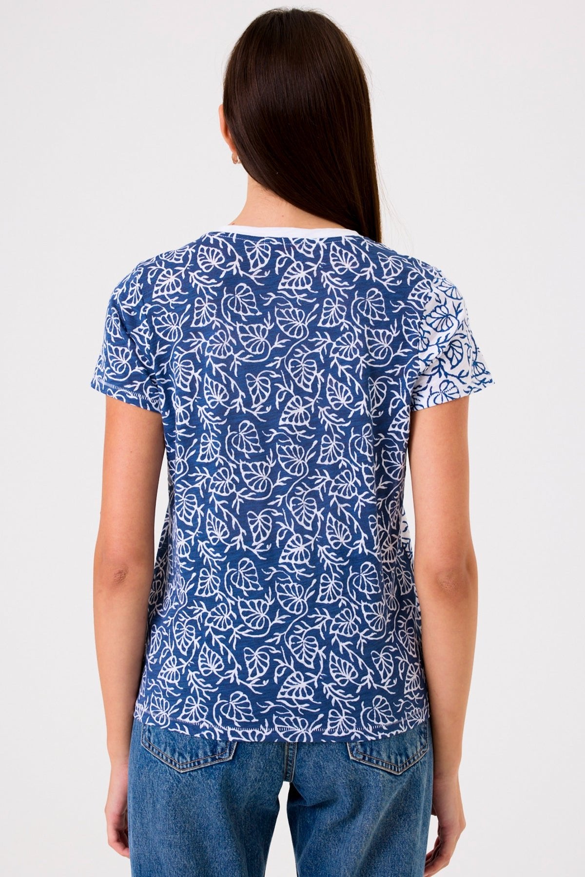 Two-Tone Rainforest Tee - Goldie LeWinter #color_estate / white