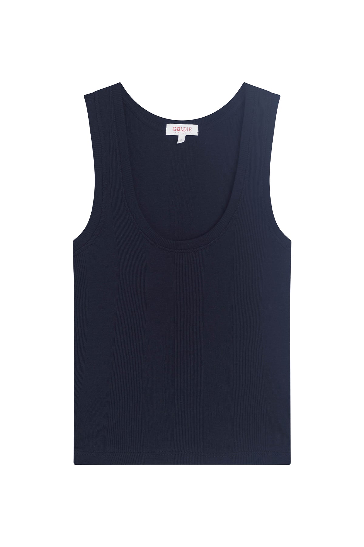 Variegated Rib Crop Tank - Goldie LeWinter #color_navy