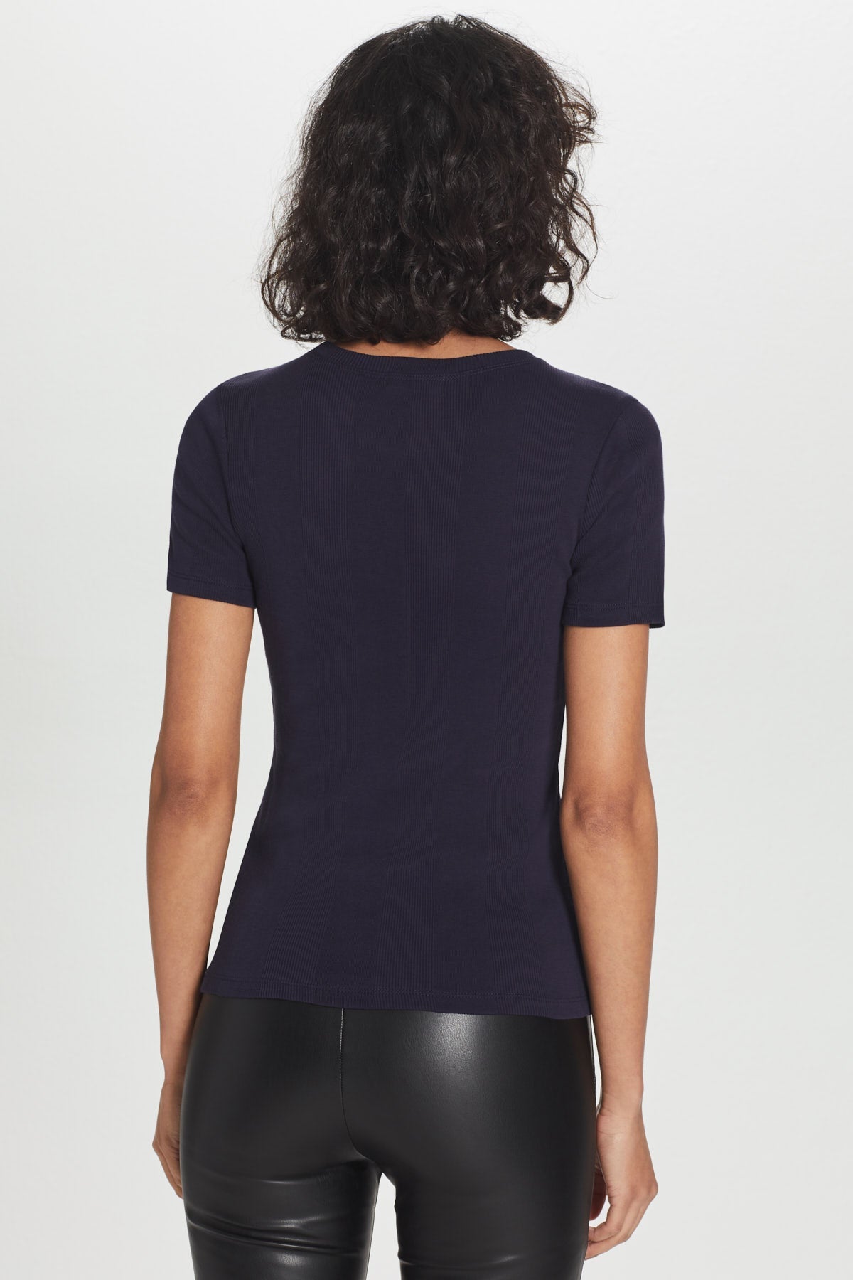Variegated Rib Tee - Goldie LeWinter #color_navy