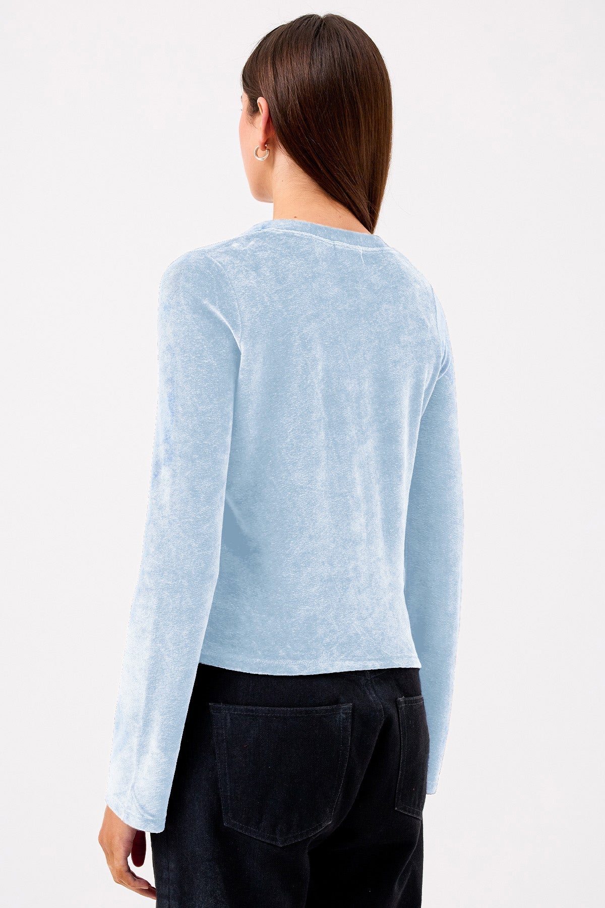 Velour Crush Cardigan - Goldie LeWinter #color_placid - online exclusive