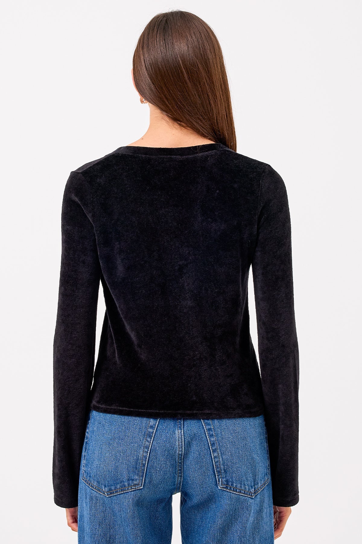 Velour Crush Cardigan - Goldie LeWinter #color_black