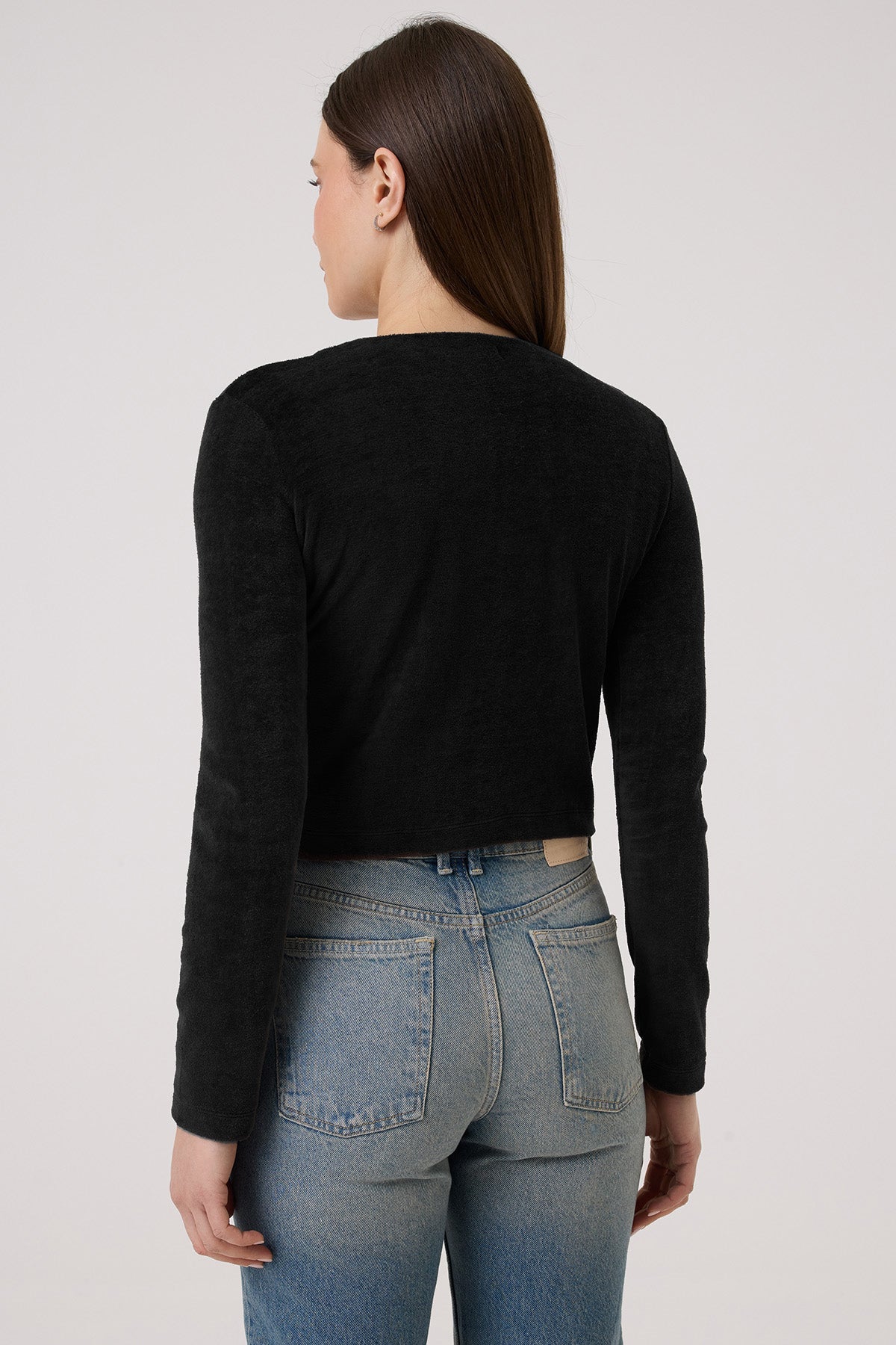 Velour Crush Cardigan - Goldie LeWinter #color_black
