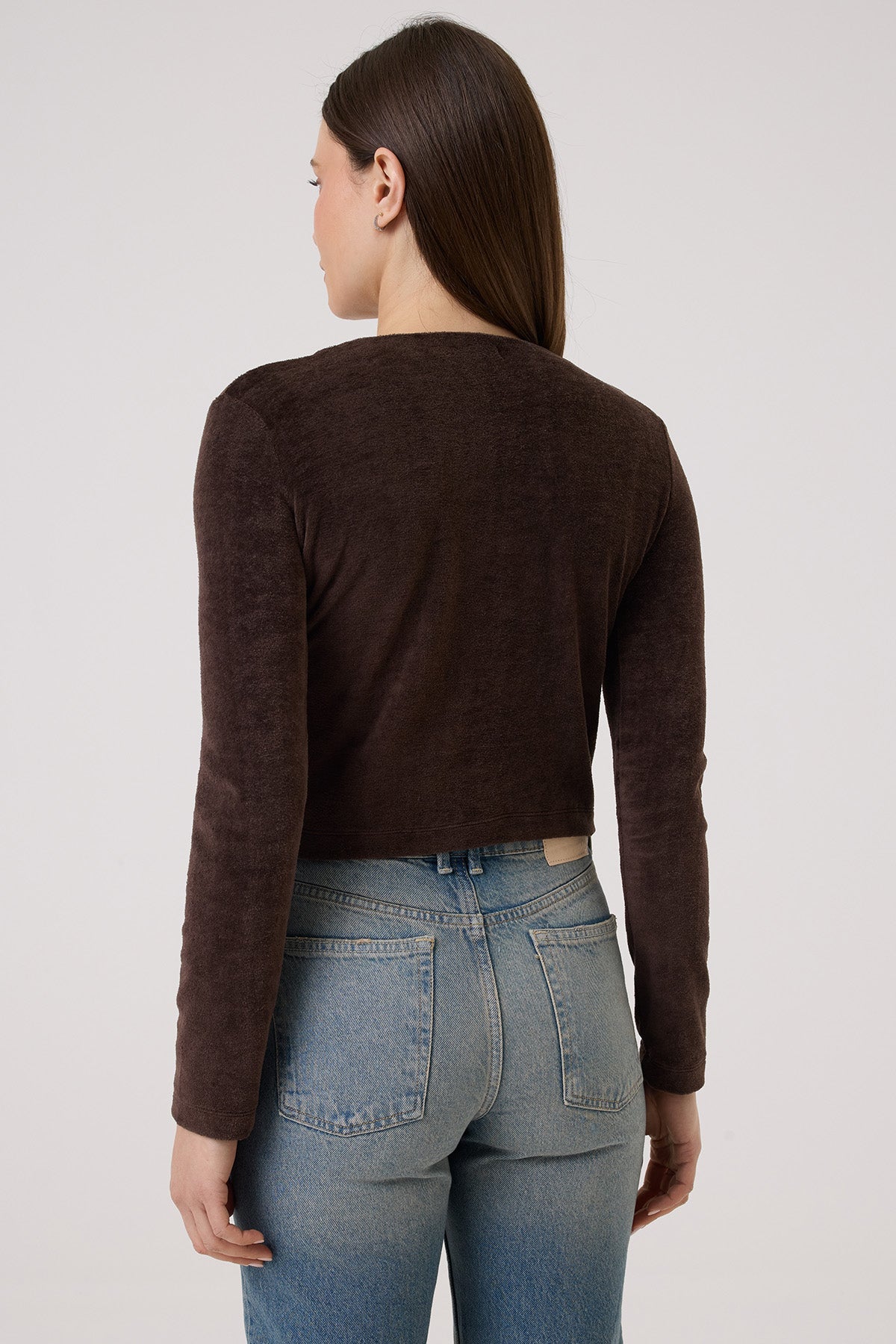 Velour Crush Cardigan - Goldie LeWinter #color_coffee - limited edition