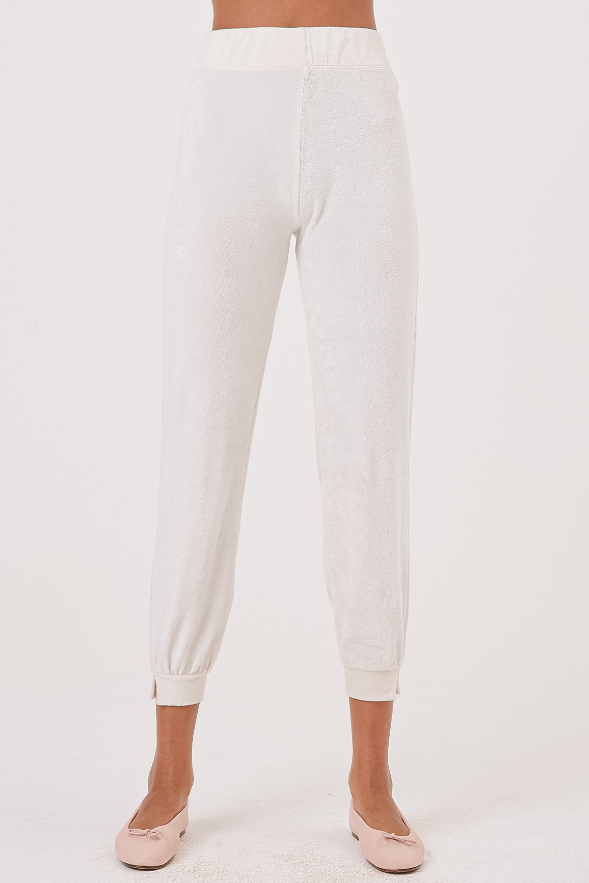 Velour Crush Jogger - Goldie LeWinter #color_white sand