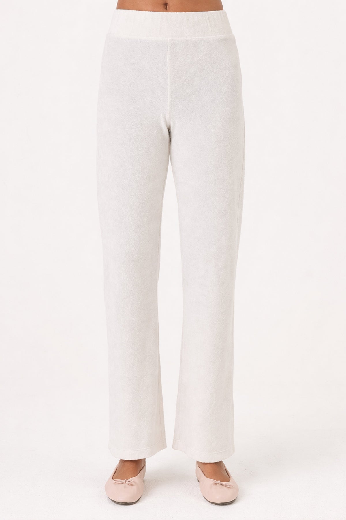 Velour Crush Pant - Goldie LeWinter #color_white sand