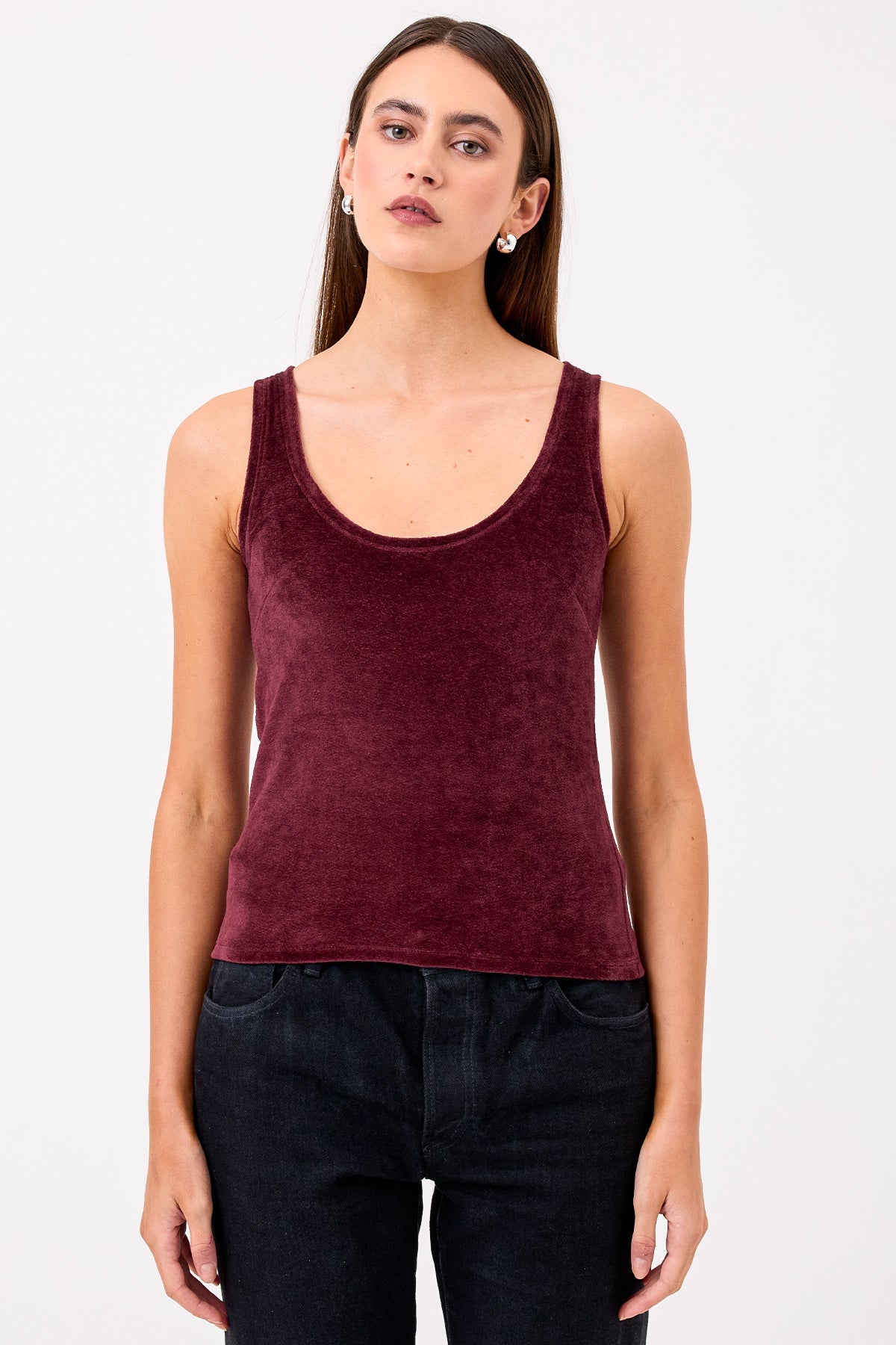 Velour Crush Tank - Goldie LeWinter #color_bordeaux - limited edition