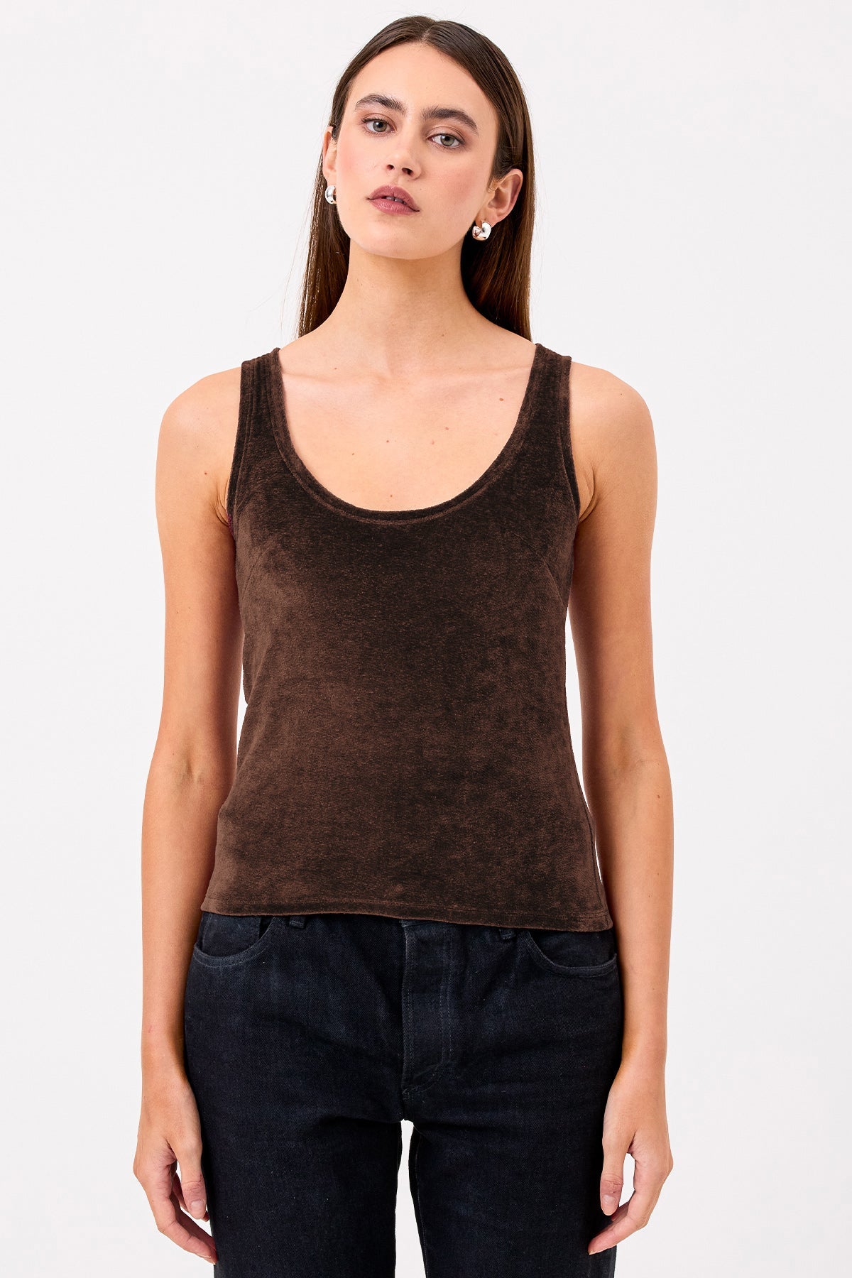 Velour Crush Tank - Goldie LeWinter #color_coffee - limited edition