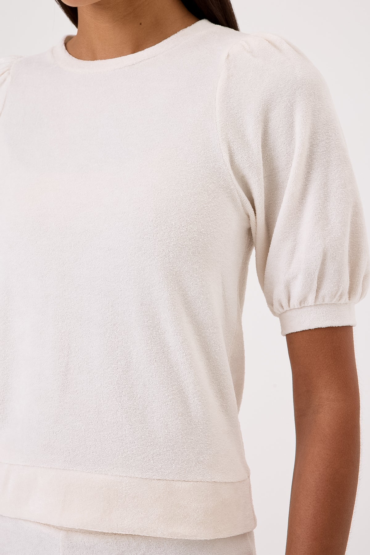 Velour Crush Top - Goldie LeWinter #color_white sand