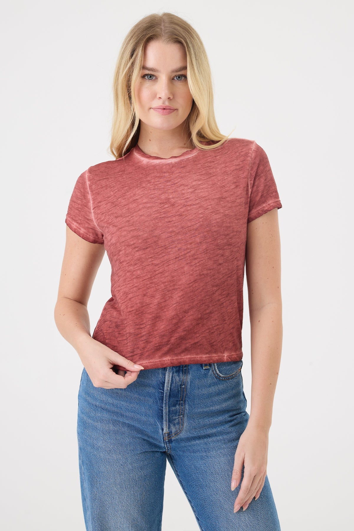 Vintage Wash Andie Tee - Goldie LeWinter #color_chili oil