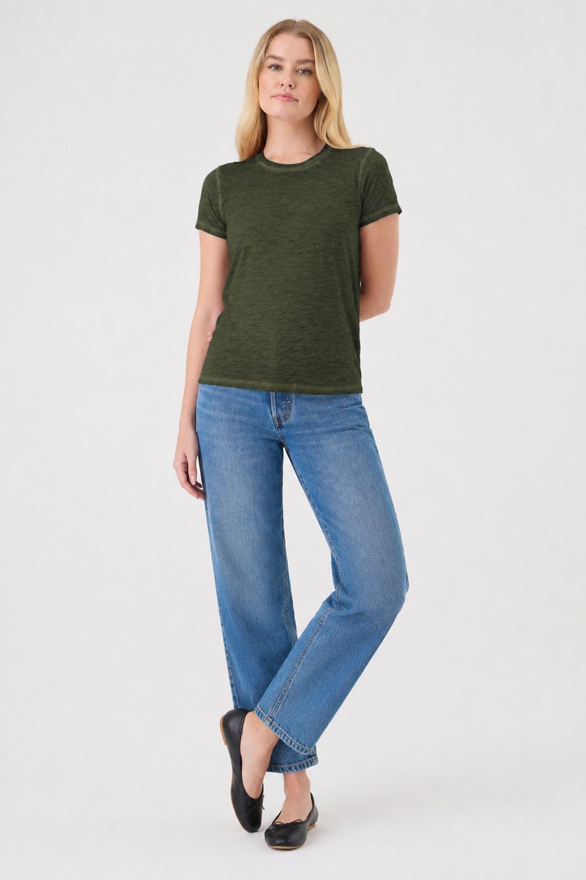 Vintage Wash Boy Tee - Goldie LeWinter #color_cypress