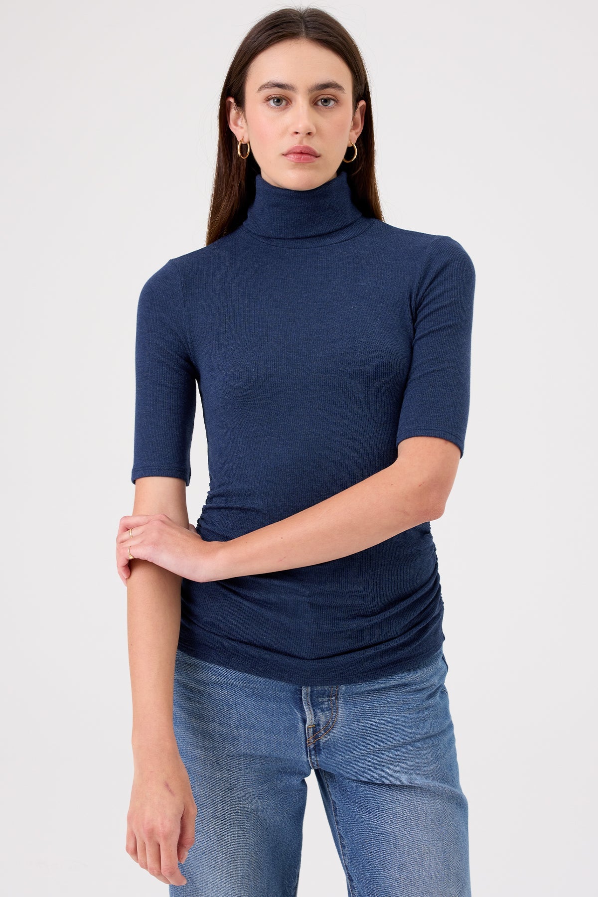 Vivienne Turtleneck - Goldie LeWinter #color_navy heather - limited edition