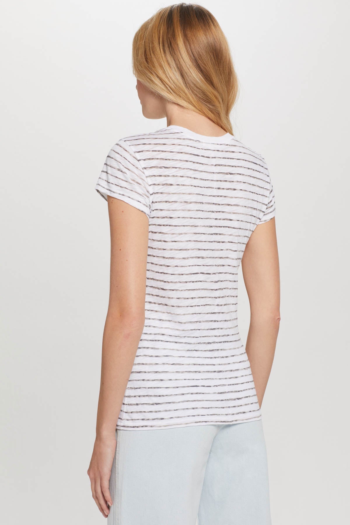 Watercolor Stripe Ringer Tee - Goldie LeWinter #color_string - limited edition
