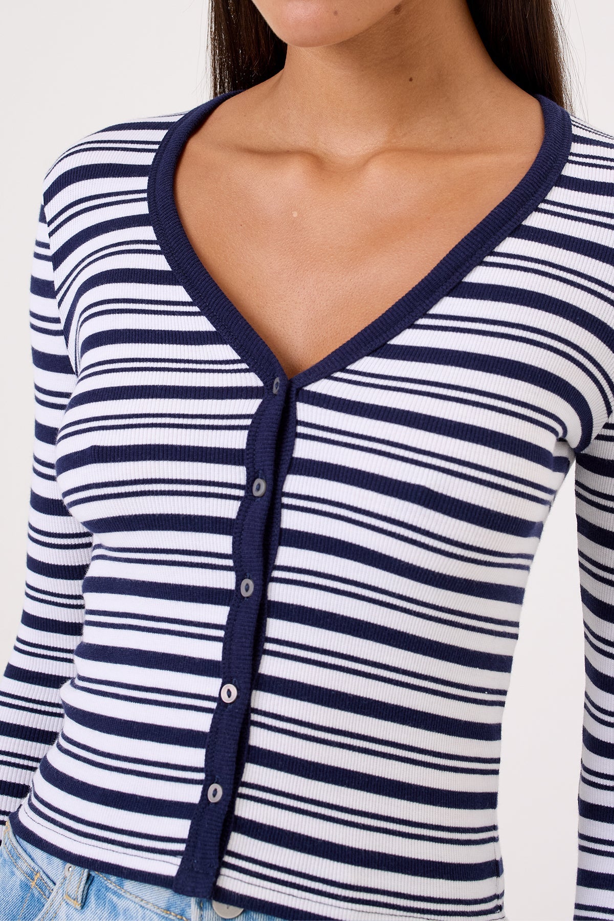 Zoé Breton Stripe Cardigan