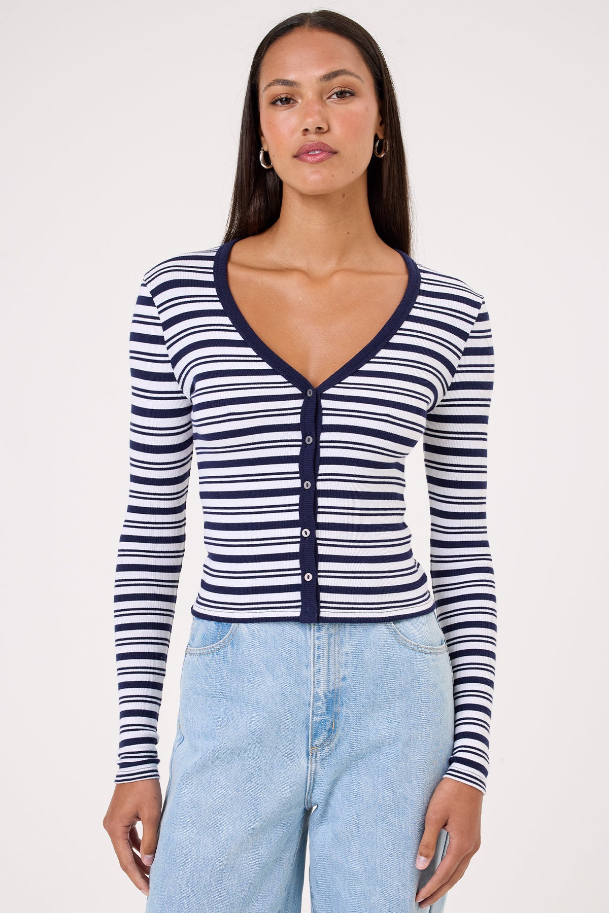 Zoé Breton Stripe Cardigan