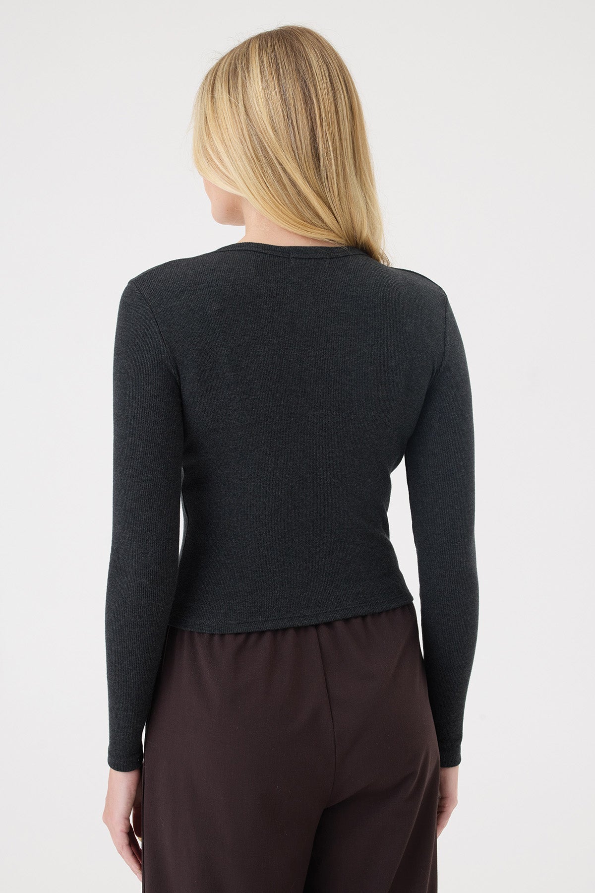 Zoé Mini Cardigan - Goldie LeWinter #color_charcoal heather