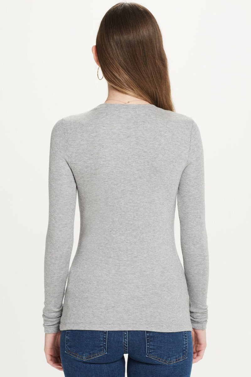 Ribbed Long Sleeve Tee - Goldie 