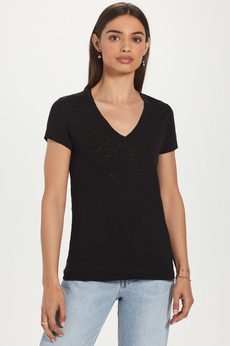 Signature Slub V Neck Tee - Goldie 
