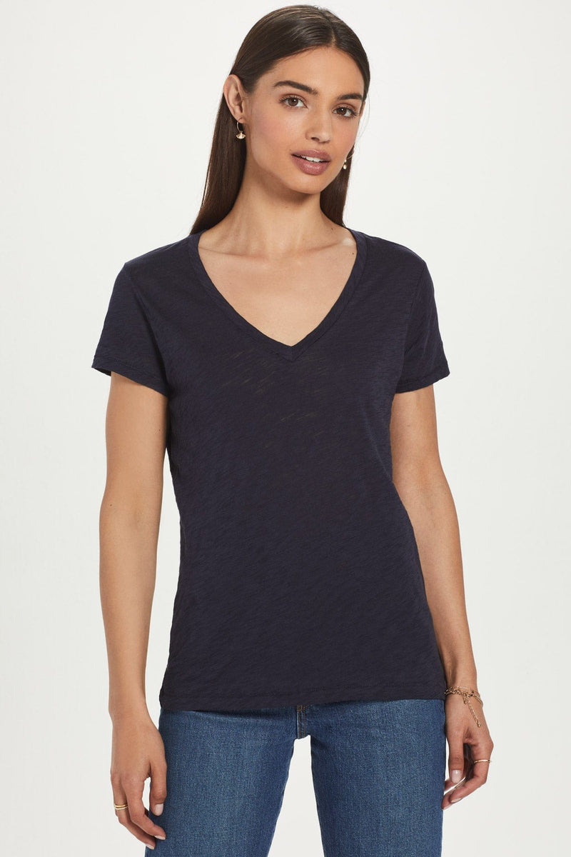 Signature Slub V Neck Tee - Goldie 