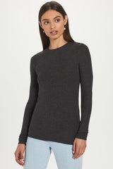 Ribbed Long Sleeve Tee - Goldie 