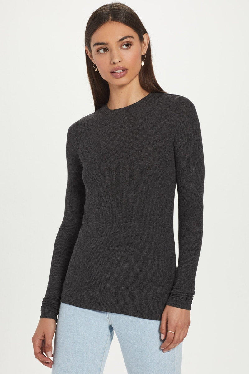 Ribbed Long Sleeve Tee - Goldie 