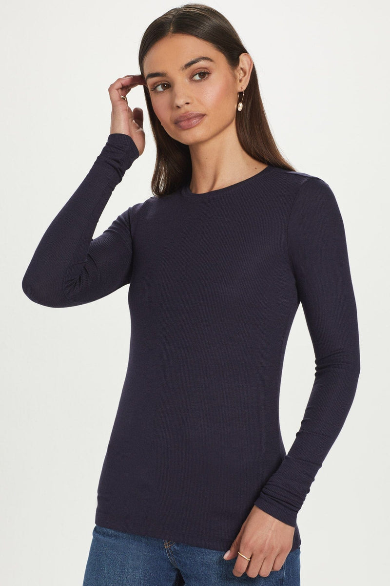 Ribbed Long Sleeve Tee - Goldie 