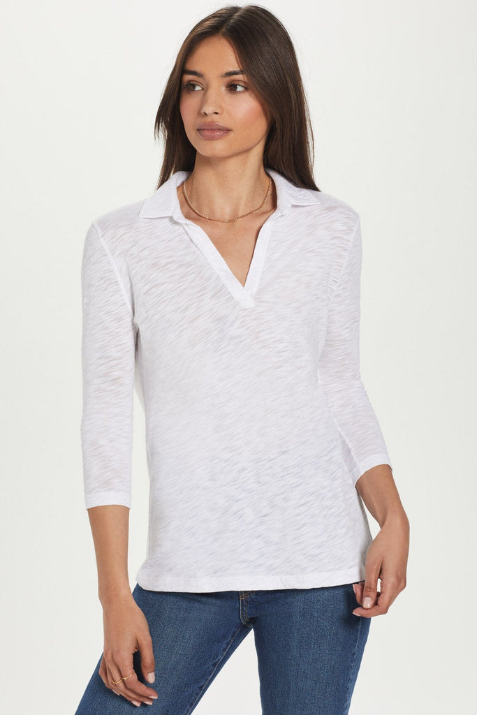 3/4 Sleeve Polo Tee - Goldie 