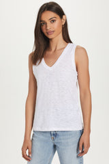 Signature Slub V Neck Tank - Goldie 