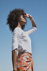 Ruched Half Sleeve Tee - Goldie Lewinter