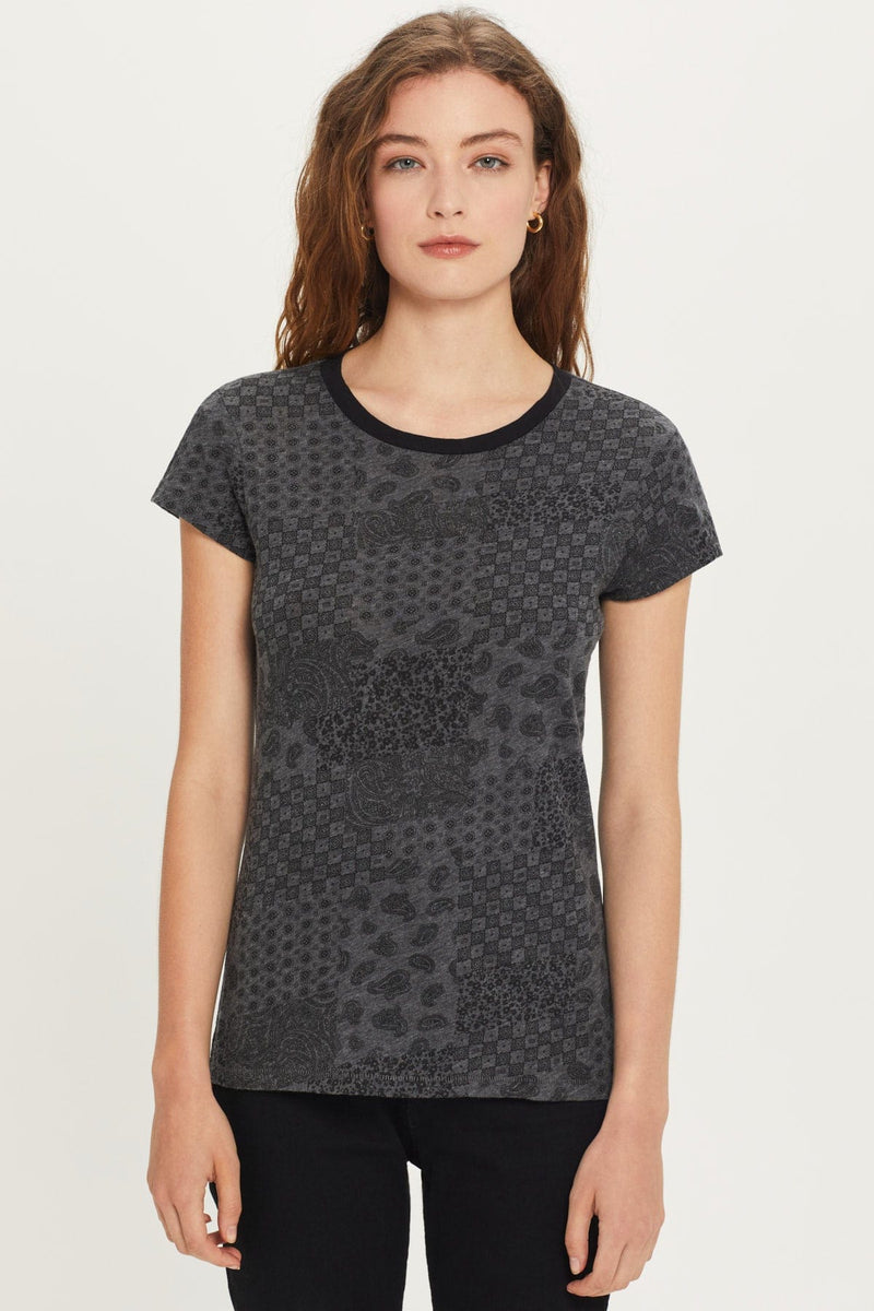 Patchwork Ringer Tee - Goldie Lewinter